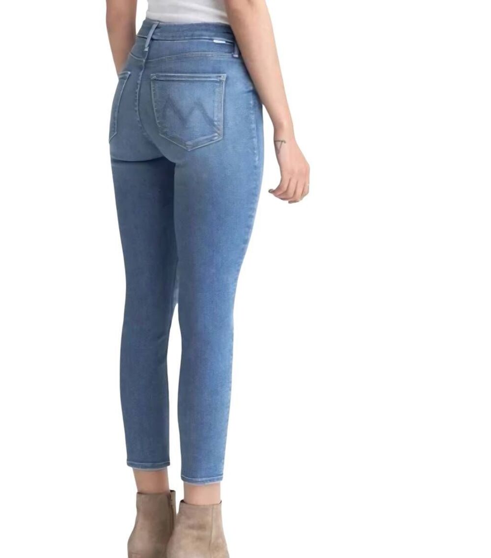 MOTHER Denim Jeans Women's 28 Blue Looker Crop Hey Sun Comfort Soft Stretch